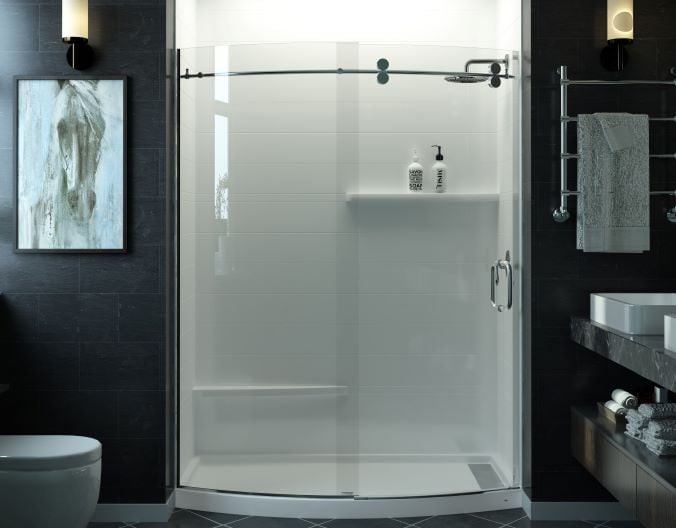 curved shower door