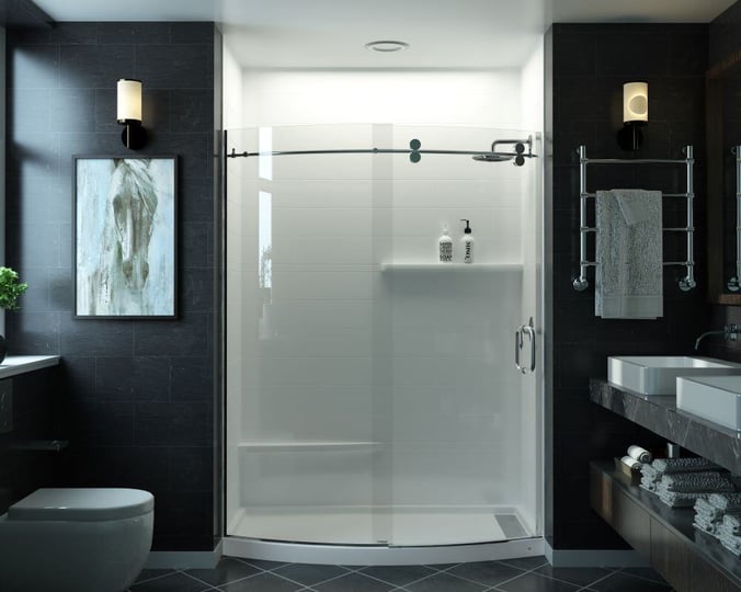 curved shower door