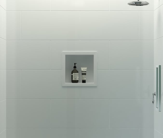 shower wall niche for commercial projects
