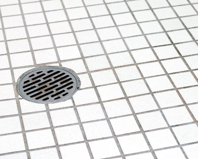 tiled shower floor