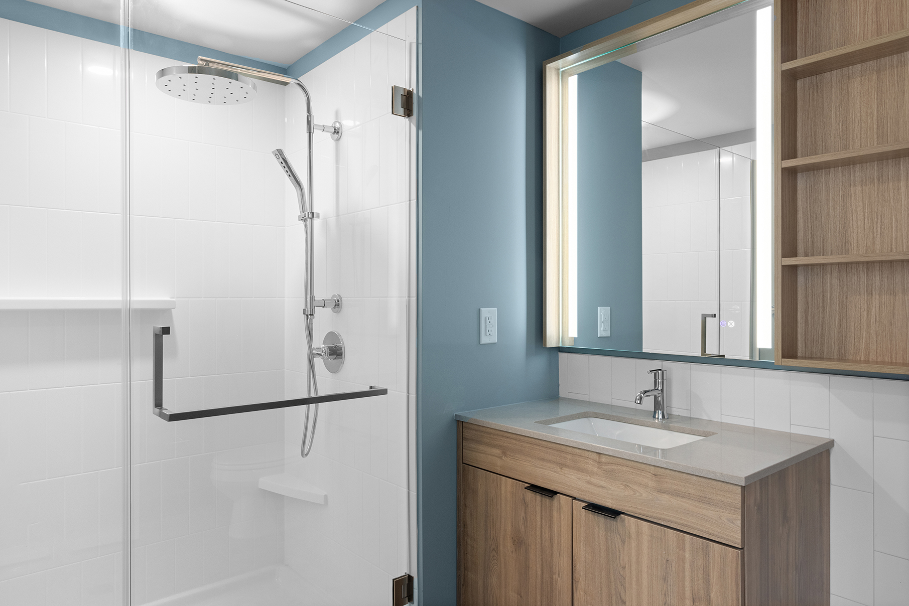 student housing showers