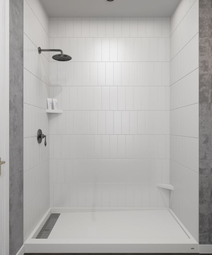 tile shower wall